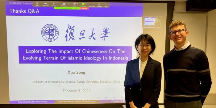 Dr. Diego Fossati with Dr. Xue Song of Fudan University